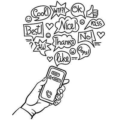 EPS 해외이미지 편집 손 백그라운드 인터넷 일러스트 비즈니스 통신 모바일 세포 대화 스마트폰 핸드폰 디지털 스크린 검은색 거품 장비 터치 흰색 잡기 네트워크 메시지 연결 무선전화기 전화기 보여주기 소통 고립 해외일러스트 컬러 컨셉 모션 말하기 신체부위 전자제품 스마트기기 파일형식 벡터 이미지허브