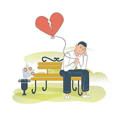 EPS 해외이미지 남자 감정 일러스트 관계 사랑 사람 성인 고통 슬픔 흰색 하트 균열 플랫 좌절 고독 낙서 스케치 두통 다리찢기 깨짐 단절 부정적 우울증 이혼 적자 혼자 해외일러스트 모양 컬러 컨셉 모션 미술 질병 파일형식 벡터 이미지허브