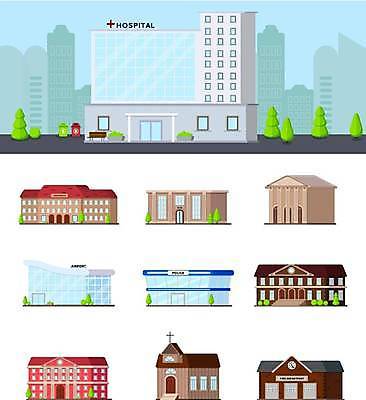 EPS 해외이미지 나무 건축물 외관 일러스트 건축양식 호텔 주택 병원 사람없음 건물 세트 도시풍경 교회 궁전 공항 극장 은행 경찰서 정부 해외일러스트 식물 건축 고건축 의학 종교건축 교통시설 숙소 풍경 금융 도시 경찰 파일형식 벡터 이미지허브