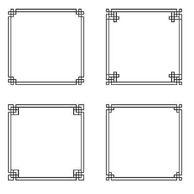 EPS 해외이미지 디자인 일러스트 프레임 사람없음 세트 사각형 정사각형 국경 해외일러스트 도형 파일형식 벡터 이미지허브