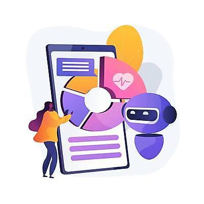 EPS 해외이미지 전신 여자 일러스트 비즈니스 한명 성인 스마트폰 건강관리 로봇 원그래프 성인여자한명만 해외일러스트 1 그래프 건강 관리 사람 핸드폰 스마트기기 여자한명만 성인여자만 파일형식 벡터 이미지허브