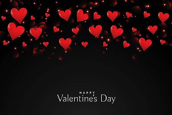 EPS 해외이미지 디자인 행복 백그라운드 일러스트 발렌타인데이 사랑 타이포그라피 사람없음 빨간색 낭만 하트 축하 해외일러스트 모양 문자 감정 컬러 컨셉 데이이벤트 파일형식 벡터 이미지허브