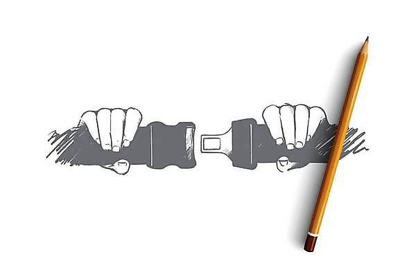 EPS 해외이미지 손 컨셉 일러스트 신체부위 연필 잡기 연결 스케치 손그림 안전벨트 해외일러스트 모션 학용품 미술 안전 사람 필기구 파일형식 벡터 이미지허브