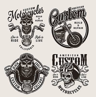 EPS 해외이미지 알파벳 백그라운드 일러스트 고글 해골 흑백 타이포그라피 사람없음 머리 검은색 오토바이 흰색 스패너 빈티지 헬멧 심볼 복고 해외일러스트 문자 영어 컬러 컨셉 뼈 촬영기법 신체부위 바이크 공구 보호장비 파일형식 벡터 이미지허브