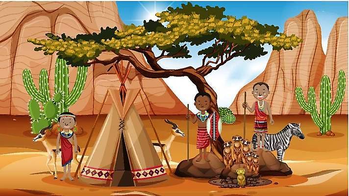 EPS 해외이미지 동물 캐릭터 전통 옷 남자 문화 어린이 백그라운드 일러스트 포유류 가족 아프리카 생물 선인장 건조 사람 풍경 초원 청년 야외 건물 청춘 마을 환경 사막 만화 얼룩말 커뮤니티 리빙 내추럴 동물상 미어캣 해외일러스트 일러캐릭터 식물 건축물 나라 컨셉 관계 성인 조형물 말 파일형식 벡터 이미지허브