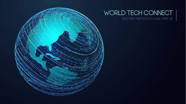 EPS 해외이미지 지구 그래픽백그라운드 일러스트 사람없음 그래픽 파란색 디지털 홀로그램 해외일러스트 컬러 백그라운드 파일형식 벡터 이미지허브
