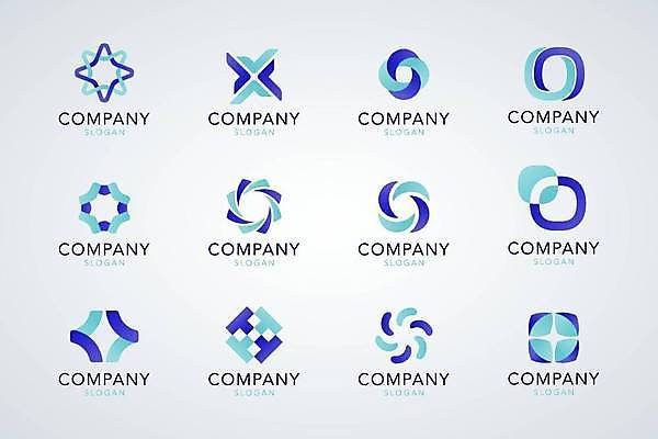 EPS 해외이미지 디자인 일러스트 추상 사람없음 파란색 세트 심볼 스타일 브랜딩 해외일러스트 컬러 무늬 파일형식 벡터 이미지허브