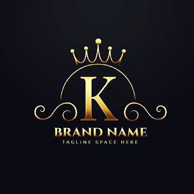 EPS 해외이미지 디자인 일러스트 왕관 사람없음 라벨 검은색 금색 클래식 고급 우아함 심볼 K 활자 해외일러스트 알파벳 컬러 컨셉 프레임 활자판 파일형식 벡터 이미지허브