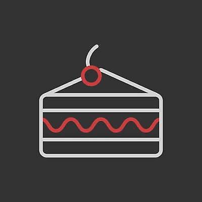 EPS 해외이미지 일러스트 사람없음 케이크 검은색 조각케이크 해외일러스트 컬러 디저트 파일형식 벡터 이미지허브