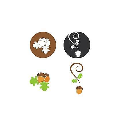 EPS 해외이미지 디자인 실루엣 일러스트 사람없음 갈색 검은색 심볼 도토리 해외일러스트 컬러 촬영기법 견과류 파일형식 벡터 이미지허브
