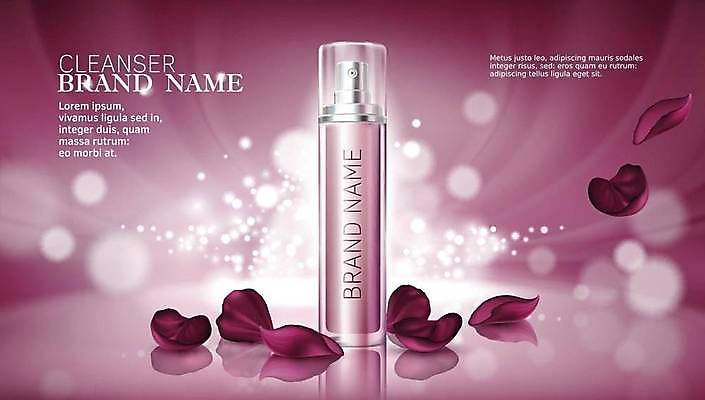 EPS 해외이미지 꽃잎 분홍색 일러스트 사람없음 반짝임 뷰티 화장품 자주색 스킨케어 미스트 보습크림 해외일러스트 꽃 컬러 모션 파일형식 벡터 이미지허브