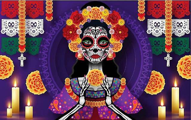 EPS 해외이미지 전통 디자인 배너 여자 꽃 포스터 문화 얼굴 백그라운드 꽃무늬 일러스트 휴가 멕시코 골격 장식 컬러풀 파티 머리 축제 할로윈 기타 축하 죽음 인사 신용카드 11월 만화 설탕 자르기 문신 초대 로스앤젤레스 해골모형 해외일러스트 식물 컬러 컨셉 북아메리카 무늬 모션 현악기 사람 이벤트 신체부위 금융 모형 미국 예절 날짜 파일형식 벡터 이미지허브