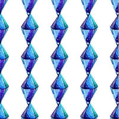 EPS 해외이미지 디자인 백그라운드 패턴 일러스트 수채화 파란색 패턴백그라운드 흰색 크리스탈 보석 해외일러스트 컬러 무늬 광석 파일형식 벡터 이미지허브