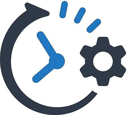 EPS 해외이미지 화살표 시계 일러스트 비즈니스 사람없음 톱니바퀴 해외일러스트 파일형식 벡터 이미지허브