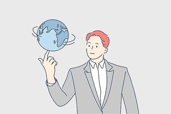 EPS 해외이미지 남자 지구 일러스트 비즈니스 한명 정장 상반신 성인 글로벌 글로벌비즈니스 회색 비즈니스맨 공돌리기 성인남자한명만 해외일러스트 1 옷 컬러 사람 직장인 돌리기 남자한명만 성인남자만 파일형식 벡터 이미지허브