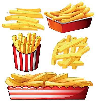 EPS 해외이미지 일러스트 패스트푸드 사람없음 감자튀김 해외일러스트 감자 튀김 인스턴트 파일형식 벡터 이미지허브