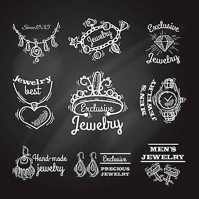 EPS 해외이미지 일러스트 목걸이 장신구 팔찌 왕관 사람없음 세트 라벨 귀걸이 하트 손목시계 다이아몬드 해외일러스트 모양 시계 프레임 보석 파일형식 벡터 이미지허브