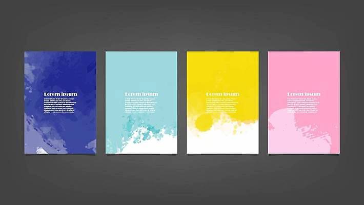 EPS 해외이미지 디자인 배너 백그라운드 일러스트 추상 사람없음 세로 세트 해외일러스트 무늬 파일형식 벡터 이미지허브