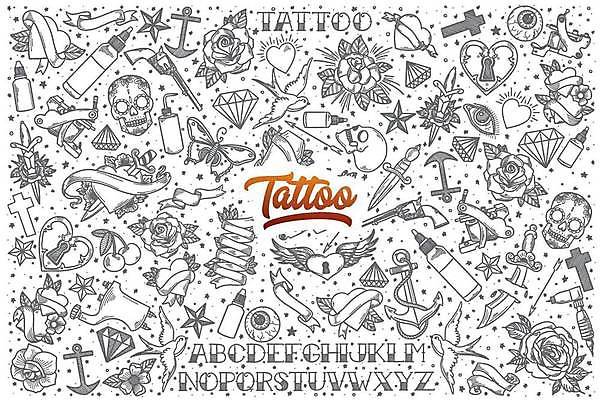 EPS 해외이미지 알파벳 꽃 별 리본 나비 일러스트 조류 추상 해골 자물쇠 사람없음 세트 장미 권총 하트 체리 칼 낙서 눈동자 보석 문신 라인아트 다이아몬드 손그림 열쇠구멍 닻 눈모양 십자모양 해골모형 해외일러스트 자연요소 모양 식물 동물 영어 선 곤충 무늬 과일 뼈 모형 총 눈_신체부위 광석 십자 파일형식 벡터 이미지허브