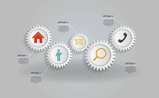 EPS 해외이미지 디자인 일러스트 비즈니스 사람모양 사람없음 자료 인포그래픽 정보 편지 전화기 톱니바퀴 목차 집모양 해외일러스트 모양 파일형식 벡터 이미지허브