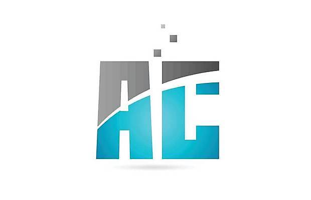 EPS 해외이미지 모양 템플릿 디자인 알파벳 백그라운드 일러스트 회사 비즈니스 경사 타이포그라피 파란색 회색 편지 심볼 신분 A C 엘리먼트 활자 해외일러스트 문자 영어 컬러 활자판 파일형식 벡터 이미지허브