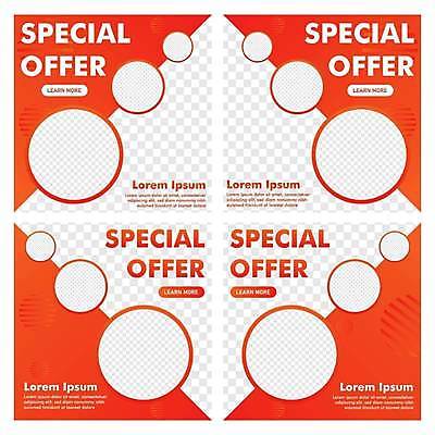 EPS 해외이미지 디자인 일러스트 추상 프레임 타이포그라피 사람없음 쇼핑 세트 주황색 흰색 마름모 특가판매 해외일러스트 도형 문자 컬러 무늬 세일 파일형식 벡터 이미지허브