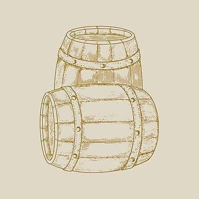 EPS 해외이미지 일러스트 사람없음 라인아트 복고 나무통 술통 오크통 와인통 해외일러스트 선 통 와인 파일형식 벡터 이미지허브