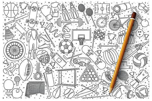 EPS 해외이미지 스포츠용품 스포츠 유니폼 일러스트 스키 농구 농구공 사람없음 세트 축구 수영 경기장 아령 골프채 스케이트 매트 테니스 깃발 라켓 배드민턴라켓 스케이트보드 볼링 헬멧 스케치 호루라기 당구 다트 상패 트로피 오리발 럭비공 당구공 카약 배드민턴 손그림 하키 초시계 해외일러스트 옷 시계 공 스포츠시설 겨울스포츠 골프용품 미술 구기 게임 수상스포츠 보드_스포츠 보호장비 상_우승 오브젝트 당구용품 럭비용품 파일형식 벡터 이미지허브