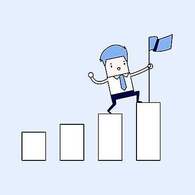 EPS 해외이미지 전신 남자 하늘색 일러스트 그래프 한명 서기 성인 손들기 주먹 깃발 잡기 비즈니스맨 비즈니스캐릭터 오르기 정복 성인남자한명만 해외일러스트 일러캐릭터 캐릭터 1 비즈니스 모션 사람 파란색 직장인 남자한명만 성인남자만 파일형식 벡터 이미지허브