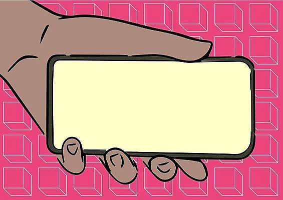 EPS 해외이미지 손 백그라운드 일러스트 프레임 신체부위 스마트폰 카피스페이스 해외일러스트 사람 핸드폰 스마트기기 공백 파일형식 벡터 이미지허브