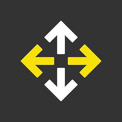 EPS 해외이미지 화살표 일러스트 사람없음 노란색 검은색 흰색 방향 해외일러스트 컬러 파일형식 벡터 이미지허브