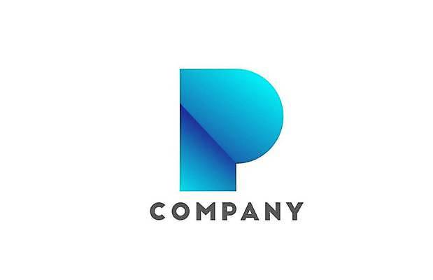 EPS 해외이미지 디자인 알파벳 일러스트 비즈니스 추상 타이포그라피 사람없음 파란색 P 심볼 심플 레터링 해외일러스트 문자 영어 컬러 무늬 파일형식 벡터 이미지허브