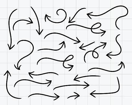EPS 해외이미지 화살표 일러스트 사람없음 손그림 디자인소스 해외일러스트 파일형식 벡터 편집소스 이미지허브