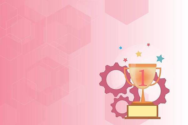 EPS 해외이미지 별 분홍색 백그라운드 컨셉 일러스트 프레임 사람없음 축하 우승 트로피 톱니바퀴 카피스페이스 해외일러스트 자연요소 컬러 공백 최고 상_우승 파일형식 벡터 이미지허브
