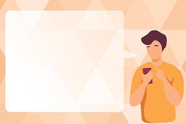 EPS 해외이미지 남자 백그라운드 말풍선 일러스트 프레임 한명 들기 성인 스마트폰 노란색 플랫 얼굴없음 성인남자한명만 카피스페이스 해외일러스트 1 컬러 모션 사람 핸드폰 스마트기기 공백 남자한명만 성인남자만 파일형식 벡터 이미지허브