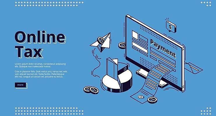 EPS 해외이미지 종이 일러스트 모바일 사람없음 파란색 컴퓨터 3D 모니터 동전 비행 종이비행기 결제 원그래프 온라인 아이소메트릭 세금 해외일러스트 컬러 돈 그래프 전자제품 디지털합성 종이접기 파일형식 벡터 이미지허브