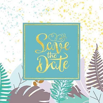 EPS 해외이미지 포스터 잎 일러스트 타이포그라피 사람없음 파란색 사각형 청첩장 꽃가루 열대잎 해외일러스트 도형 식물 문자 컬러 카드_감사 가루 파일형식 벡터 이미지허브