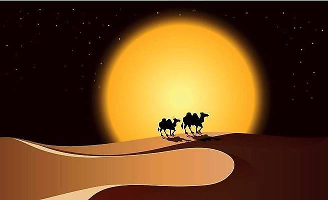 EPS 해외이미지 클립아트 동물 별 모래 백그라운드 일러스트 벽지 이집트 미술 그래픽 태양 갈색 우주 어둠 사막 달 중앙 야간 큼 가득함 그림 클립 은하계 먼지 장면 낙타 동쪽 슈퍼문 해외일러스트 자연요소 컬러 포유류 아프리카 문화예술 크기 방향 파일형식 벡터 이미지허브