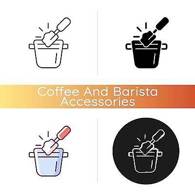 EPS 해외이미지 커피 일러스트 사람없음 쓰레기통 플랫 스쿱 해외일러스트 음료 파일형식 벡터 이미지허브