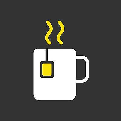 EPS 해외이미지 커피 일러스트 사람없음 노란색 검은색 머그컵 흰색 차 따뜻한음료 해외일러스트 음료 컬러 컵 파일형식 벡터 이미지허브