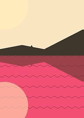 EPS 해외이미지 디자인 포스터 호수 바다 일러스트 하늘 기술 미술 풍경 물 빛 강 컬러풀 태양 라벨 맑음 기하학 발생 스타일 수평선 해외일러스트 자연요소 컬러 무늬 날씨 문화예술 프레임 파일형식 벡터 이미지허브