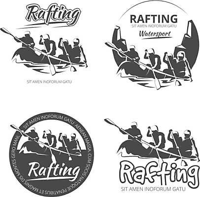 EPS 해외이미지 일러스트 협력 사람모양 사람없음 세트 라벨 회색 수상스포츠 원형 카누 카약 노젓기 해외일러스트 모양 도형 스포츠 컬러 모션 프레임 파일형식 벡터 이미지허브