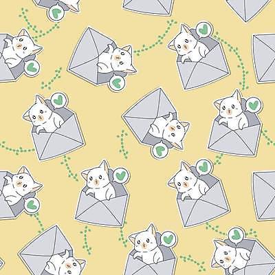 EPS 해외이미지 동물캐릭터 말풍선 패턴 여러마리 일러스트 편지봉투 사람없음 노란색 귀여움 고양이 패턴백그라운드 하트 나오기 해외일러스트 일러캐릭터 모양 동물 캐릭터 컬러 다수 백그라운드 컨셉 무늬 포유류 모션 봉투 반려동물 편지 파일형식 벡터 이미지허브