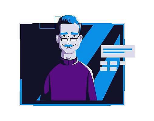 EPS 해외이미지 캐릭터 남자 안경 일러스트 비즈니스 한명 상반신 성인 스크린 콧수염 성인남자한명만 안경낌 해외일러스트 일러캐릭터 1 잡화 수염 사람 남자한명만 성인남자만 파일형식 벡터 이미지허브