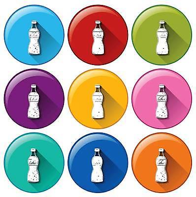 EPS 해외이미지 일러스트 사람없음 세트 컬러풀 원형 콜라 콜라병 해외일러스트 도형 컬러 탄산음료 음료수병 파일형식 벡터 이미지허브