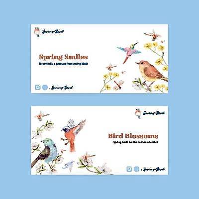 EPS 해외이미지 템플릿 여러마리 일러스트 봄꽃 조류 사람없음 흰색 나뭇가지 잠자리 소셜네트워크 해외일러스트 나무 동물 꽃 컬러 다수 곤충 봄 파일형식 벡터 이미지허브