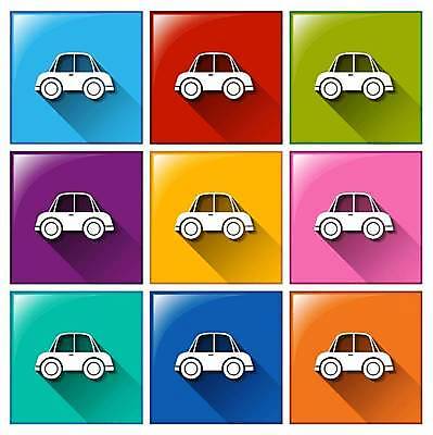 EPS 해외이미지 일러스트 자동차 버튼 사람없음 컬러풀 해외일러스트 육상교통 컬러 파일형식 벡터 이미지허브