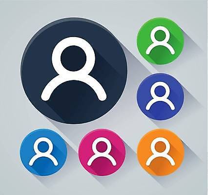 EPS 해외이미지 분홍색 오렌지 일러스트 사람 초록색 파란색 머리 보라색 웹 원형 플랫 심볼 아바타 사용자 해외일러스트 도형 컬러 인터넷 과일 신체부위 파일형식 벡터 이미지허브