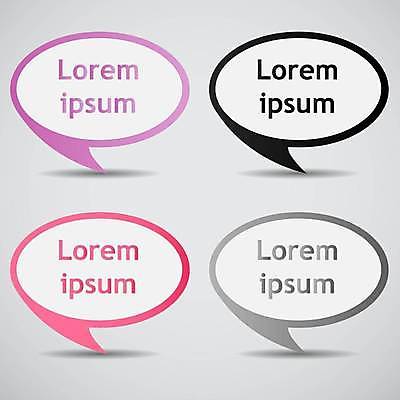 EPS 해외이미지 분홍색 말풍선 일러스트 비즈니스 사람없음 그래픽 세트 검은색 자료 인포그래픽 회색 정보 해외일러스트 컬러 파일형식 벡터 이미지허브