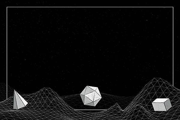 EPS 해외이미지 디자인 백그라운드 일러스트 사람없음 3D 검은색 엘리먼트 입체도형 폴리곤 카피스페이스 해외일러스트 도형 컬러 공백 입체 디지털합성 파일형식 벡터 이미지허브
